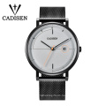 CADISEN 2036 Top Brand Simple Men's Watch Luxury Quartz Grid Steel Belt Waterproof Sports Watch Relogio Masculino